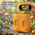 Microscopio y telescopio 2 en 1 para niños, microscopio digital de mano 1000X para niños, pantalla de 2.0 pulgadas, 8 LED, telescopio de bolsillo 10X para exteriores, cámara 1080P, juguetes