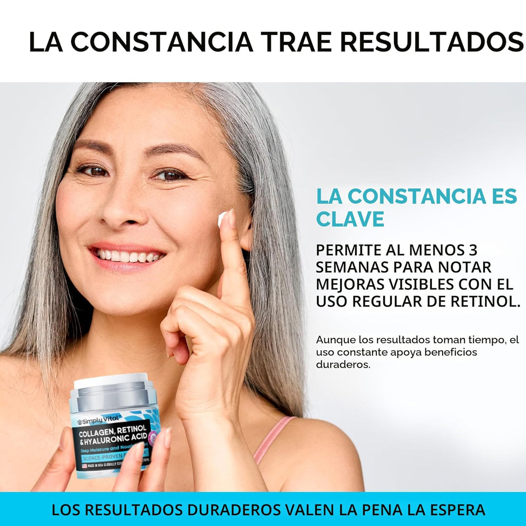 SimplyVital Crema de colágeno, retinol y ácido hialurónico - Hidrat...