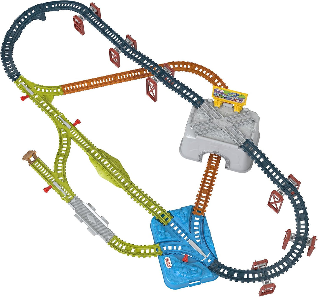 Thomas &amp; Friends Juego de Pistas de Tren de Juguete, Cubo de Co...