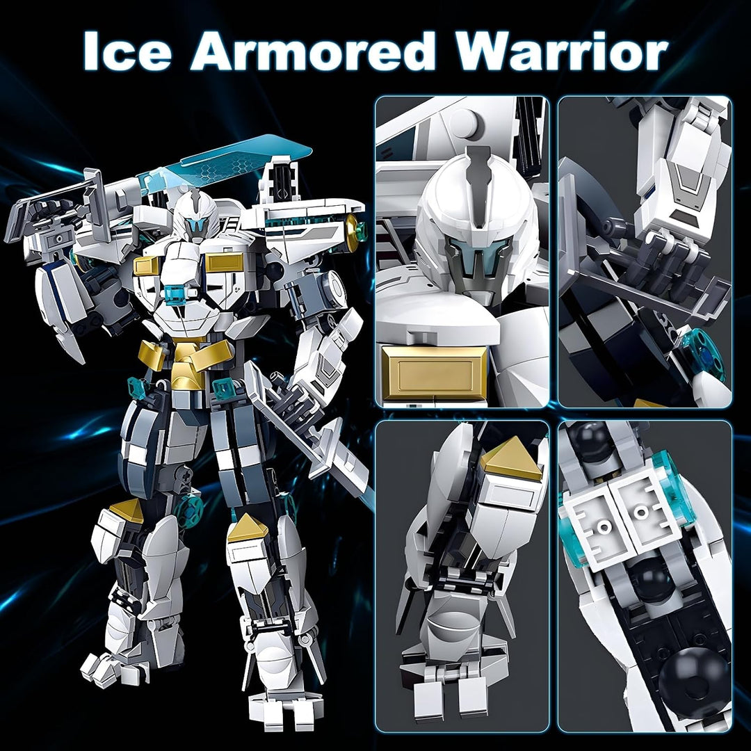 HIGH GODO Ice Warrior Mech - Juego de construcción, modelo de batal...