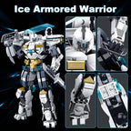 HIGH GODO Ice Warrior Mech - Juego de construcción, Blanco