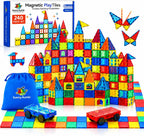 SUNNY AUNTIE - 240 azulejos magnéticos para niños de 4 a 8 años