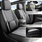Funda de asiento de automóvil ajuste personalizado para Dodge Ram 1500 2500 3500 2002-2026, juego de fundas de asiento de piel sintética compatible con cojines de cabina regular Crew Quad (negro y gris, asiento delantero)