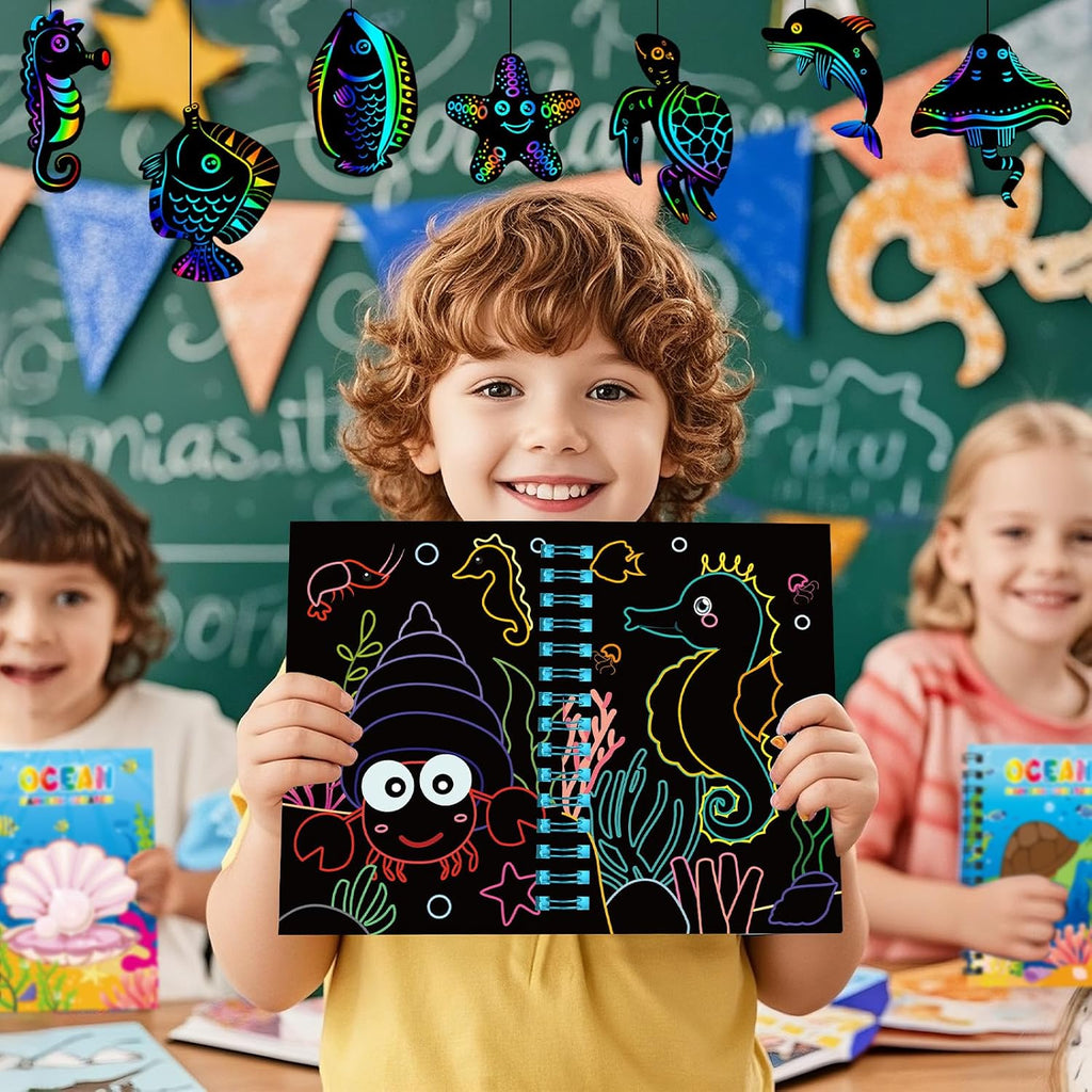 Paquete de 24 libros para colorear y tarjetas para colorear y tarjetas para niños