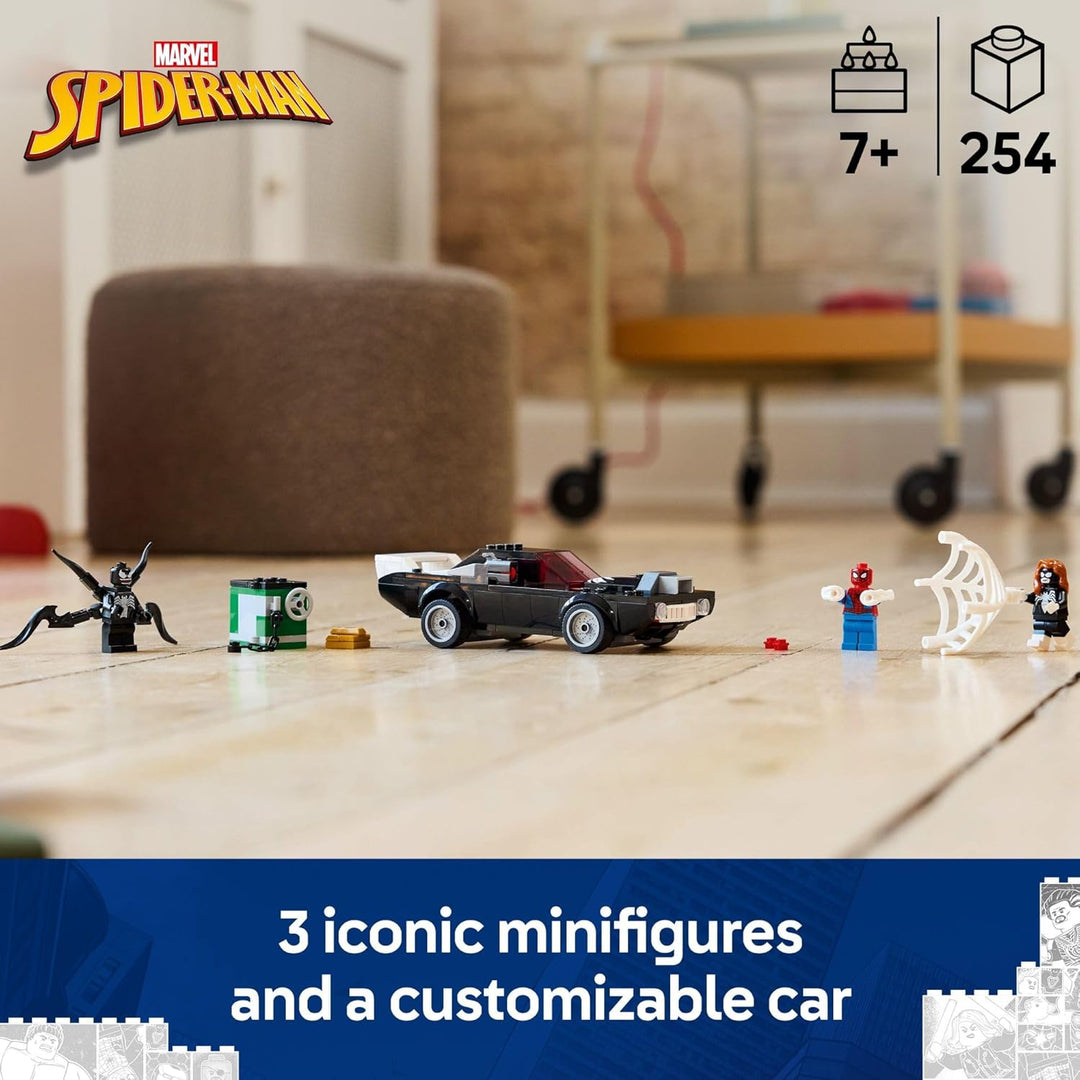 LEGO Marvel Spider-Man vs. Venom Muscle Car Toy - Juego de construc...