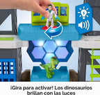 Fisher-Price Imaginext Jurassic World Juguetes de Dinosaurios Scan & Glow Conjunto de Juego de Dinosaurios con Luces y Sonidos para Niños de 3+ Años