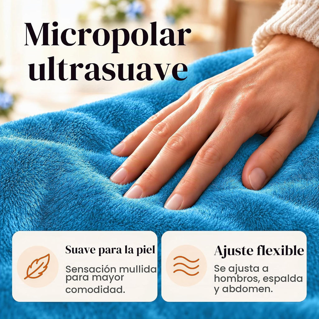 GENIANI Almohadilla térmica eléctrica para aliviar el dolor de espalda y calambres, manta eléctrica, regalos de cuidado personal para mujeres, almohadilla térmica para cuello y hombro, microfelpa lavable a máquina, apagado automático (12 x 24 pulgadas
