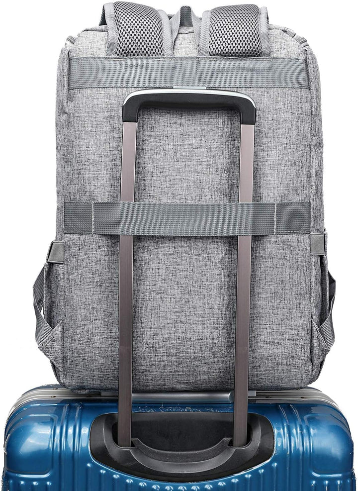 Mochila vintage de viaje para laptop con puerto de carga USB para m...