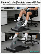 Bicicleta pedalera para bajo escritorio para personas mayores, LUBBYGIM Mini bicicleta de ejercicios para fisioterapia, máquina de pedal con motor eléctrico para brazo y pierna, 6 niveles de velocidad