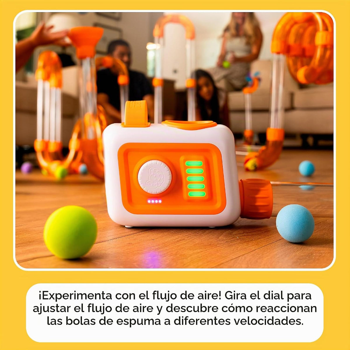Fat Brain Toys Air Toobz Evo, juguetes de construcción STEM originales impulsados por aire para niños y adolescentes, juguetes de construcción para niños, juguetes STEM para niños de más de 3 años