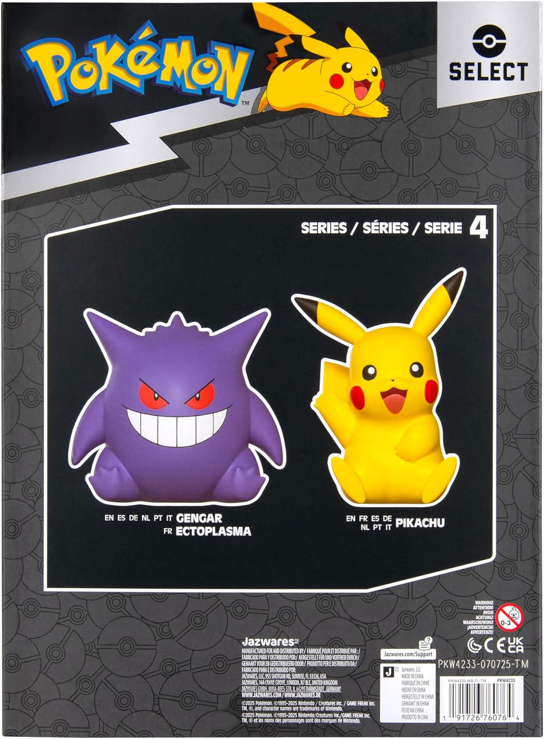 Pokemon Pikachu Select - Figura de vinilo de 8 pulgadas