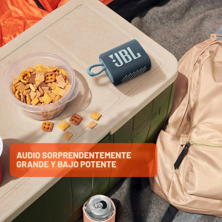 JBL Go 3 - Mini parlante Bluetooth portátil, audio grande y graves...