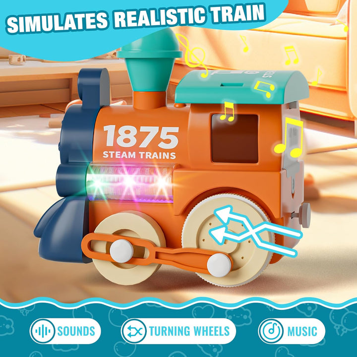 Juego de tren eléctrico para niños pequeños y niños con