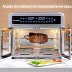 HotKing Combo de horno tostador de freidora de aire de doble zona, horno de