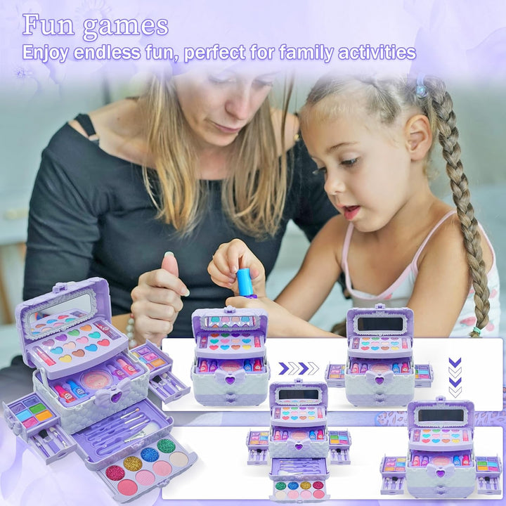 Juegos de maquillaje para niñas de 5 a 8 años, maquillaje lavable p...