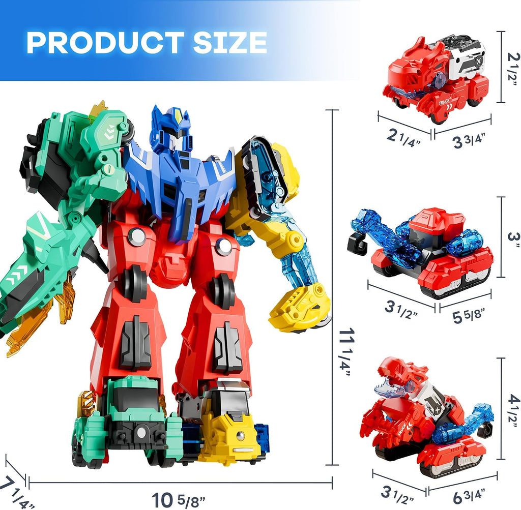 iPlay, iLearn Kids Dinosaurio Transformar Robot Juguete Magnético Camión