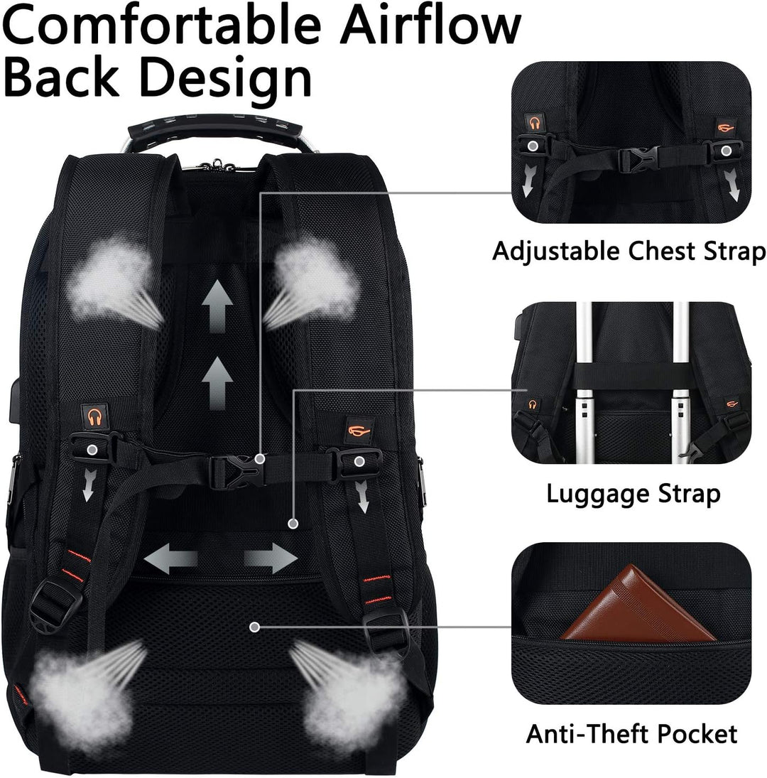 Mochila de viaje para laptop, mochila extragrande para hombres y mu...