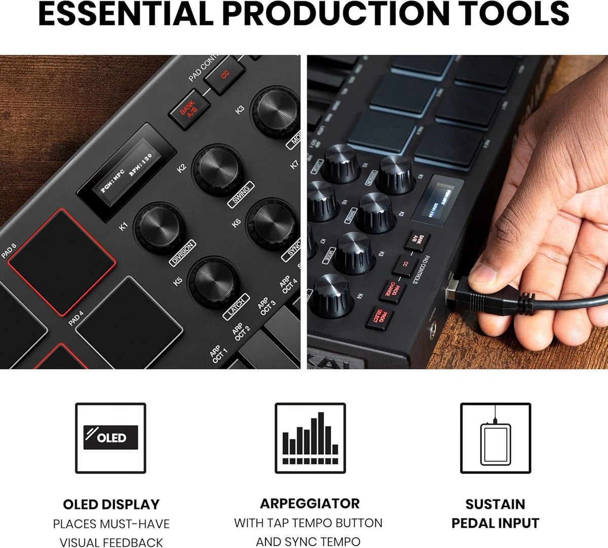 Akai Professional MPK Mini MK3 - Controlador de teclado MIDI USB de...