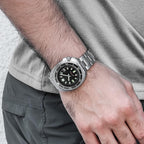 ADDIESDIVE Reloj de buceo automático para hombre H8 Reloj de pulsera de acero inoxidable mecánico NH35A/8215 Dial limpio zafiro sintético estéril sin logotipo