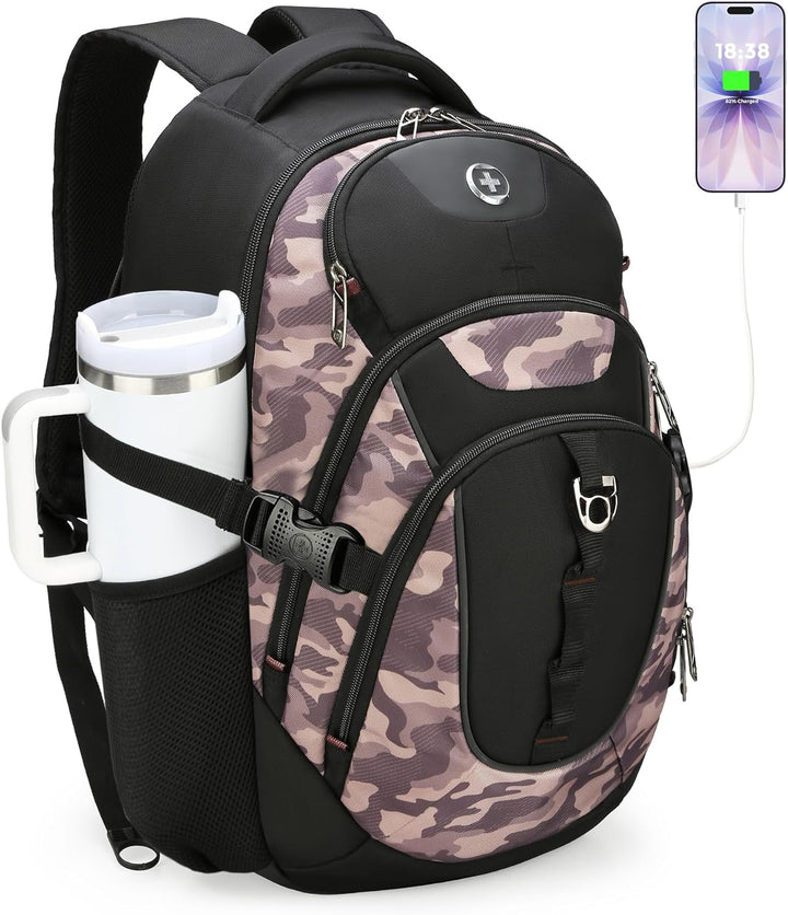 swissdigital Mochila para portátil de viaje de negocios, para hombr...