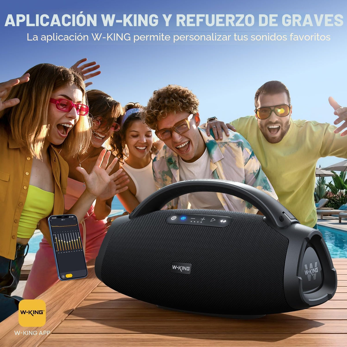 330W DE PICO Caja de Sonido Más Fuerte, Subwoofer de 7.5"\/2.1C...