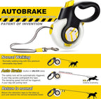 Fida AutoBrake - Correa retráctil resistente para perros, 16 pies, para
