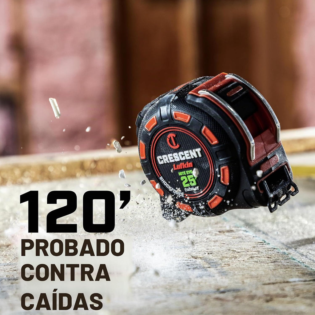 Cinta métrica Crescent Lufkin de 25 pies SHOCKFORCE NITE EYE magnética | LM1325B-02
