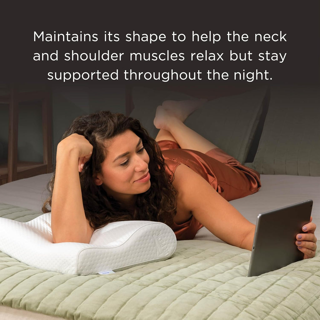 Tempur-Pedic TEMPUR-Ergo - Almohada para el cuello, perfil grande, color blanco
