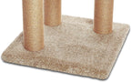 Amazon Basics Torre de actividades de escalada para interiores con postes rascadores, grande, 17.7 x 45.9 pulgadas, beige