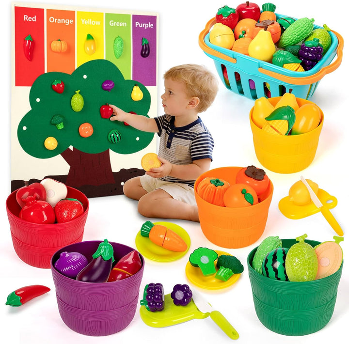 CYYSFIVQZ Juego de comida para niños con cubos de clasificación de...