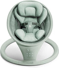 Munchkin Columpio eléctrico para bebé con vibración, columpio portátil para recién nacido y bebé, asiento inteligente habilitado para Bluetooth con música, movimiento y sonidos, salvia