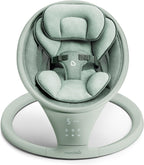 Munchkin Columpio eléctrico para bebé con vibración, columpio portátil para recién nacido y bebé, asiento inteligente habilitado para Bluetooth con música, movimiento y sonidos, salvia