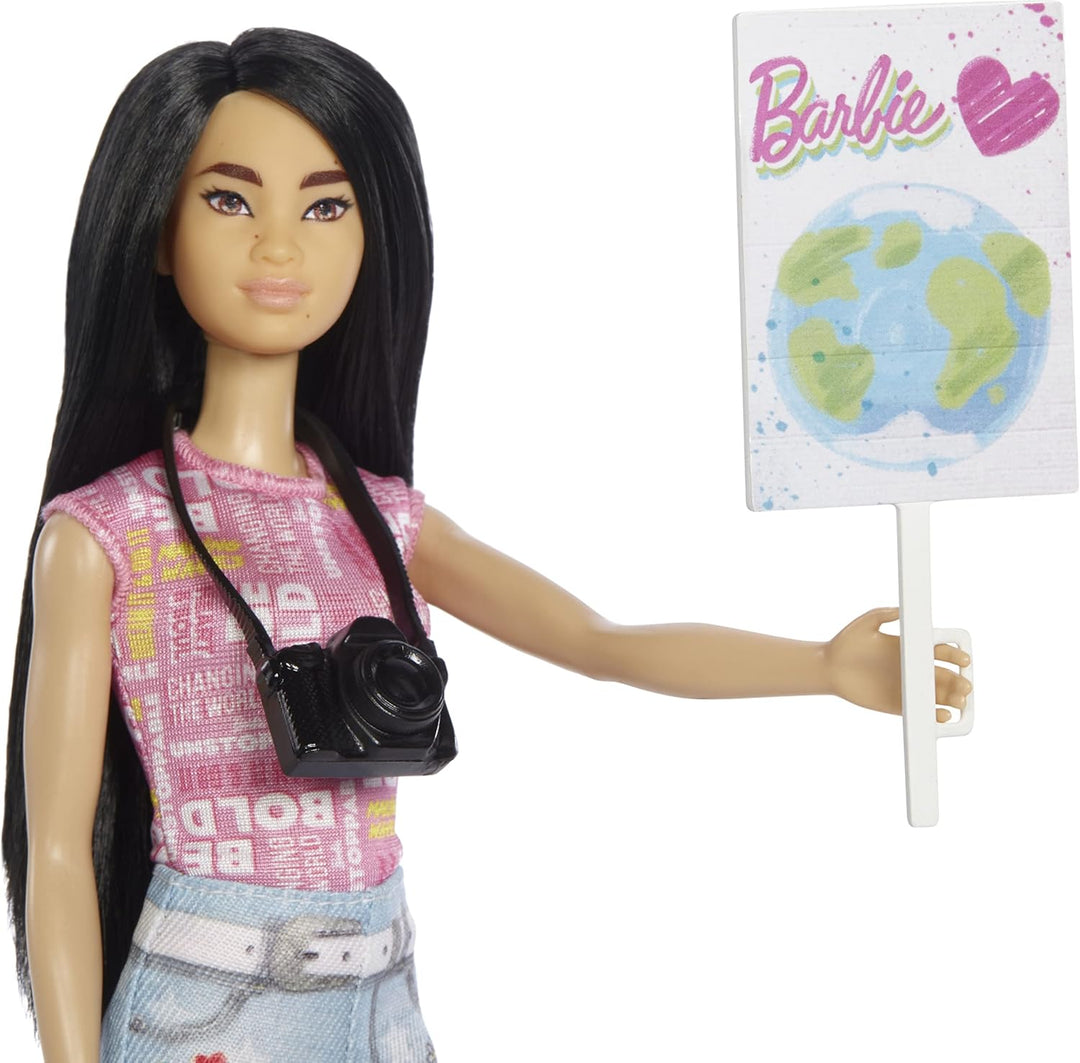 Barbie Eco-Leadership Team 4 - Juego de muñecas de plástico recicla...