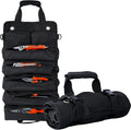 Bolsa plegable portátil para herramientas, bolsa organizadora de herramientas resistente con 5 compartimentos y 2 bolsas desmontables para almacenamiento de herramientas, bolsa enrollable impermeable para papá, hombres, electricista, mecánico, regalos