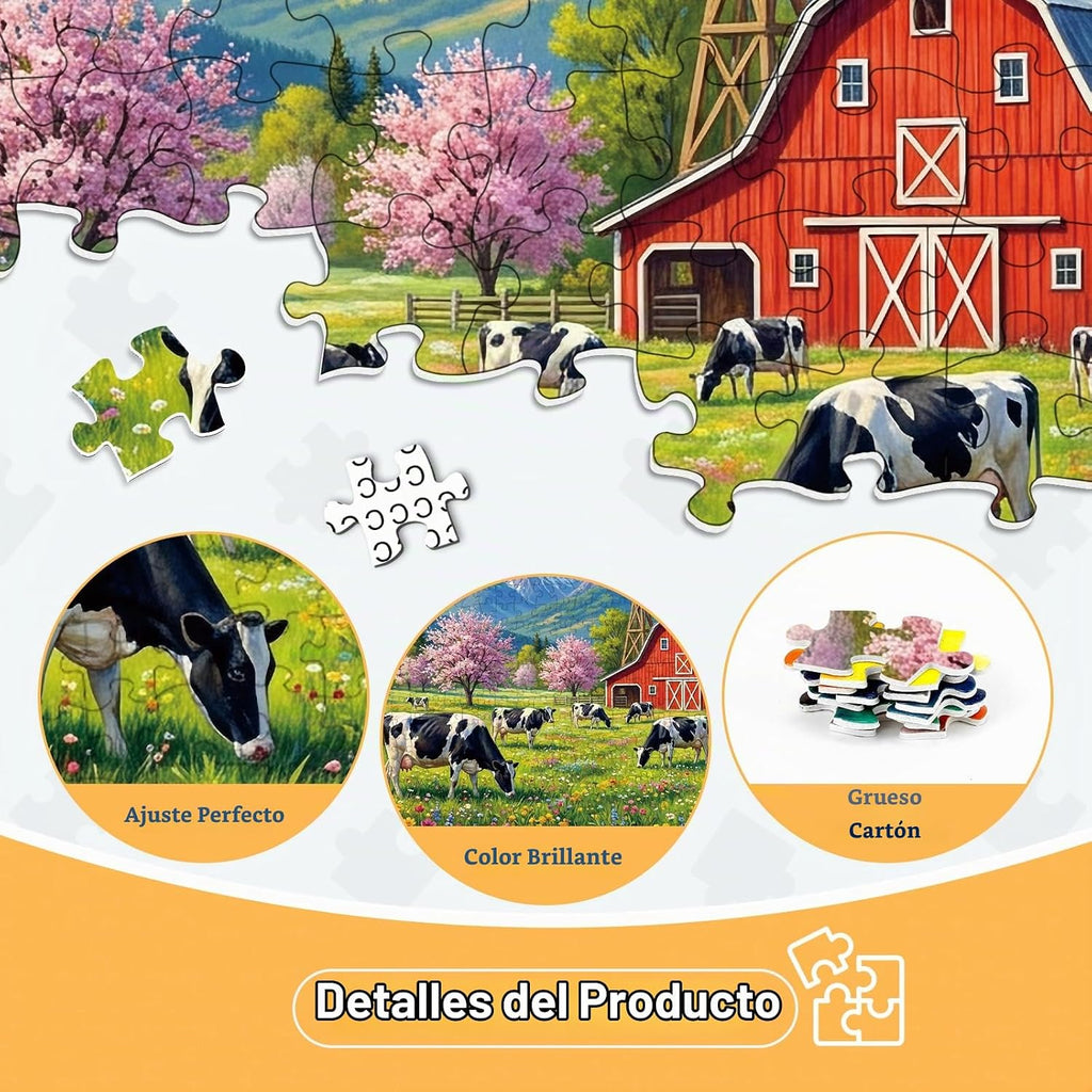 Paquete de 4 rompecabezas de 500 piezas para adultos, rompecabezas de paisaje de cuatro estaciones para adultos, 500 piezas, divertidos rompecabezas desafiantes de 500 piezas para adultos, juego