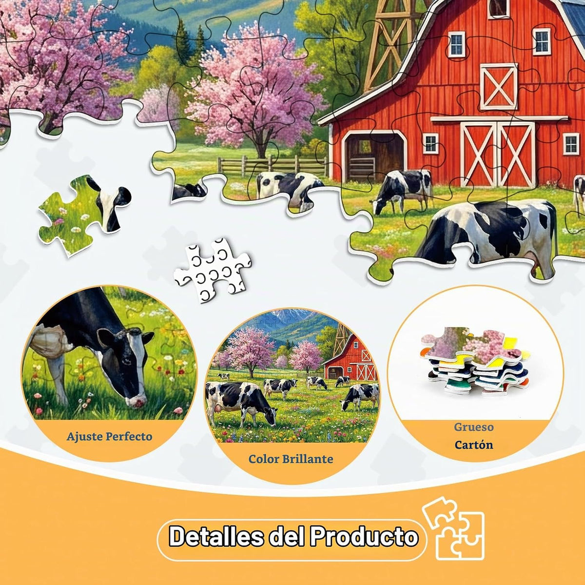 Paquete de 4 rompecabezas de 500 piezas para adultos, rompecabezas de paisaje de cuatro estaciones para adultos, 500 piezas, divertidos rompecabezas desafiantes de 500 piezas para adultos, juego