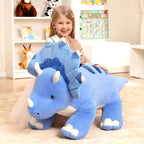 IKASA Dinosaurio Triceratops gigante de 30 pulgadas, juguete de peluche sin