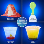 Lámpara Discovery Kit de ciencia de reacciones radicales – 31 experimentos STEM Lab para niños | Juego de actividades de bricolaje con herramientas químicas, molde de volcán, nieve instantánea, juguete