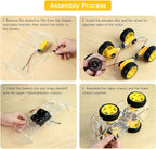 Kit de chasis de robot 4WD Motor TT acrílico de 2 capas para