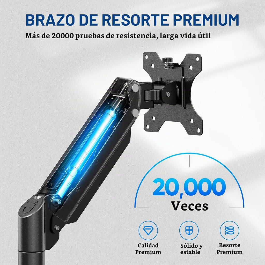 GRIFEMA Soporte de monitor de resorte de gas para 13-32 ″, brazo de monitor