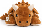 Brease Animal de peluche de dragón naranja con peso de 5 libras sin perfume, grande, lindo dragón de peluche para abrazo suave y momentos tranquilos, compañero suave para niños y adultos, peluche