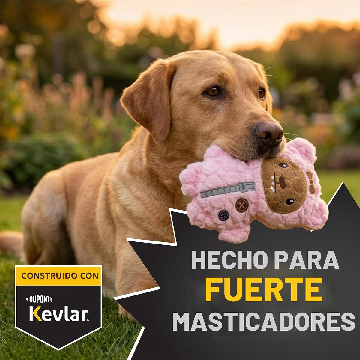 Bite Force - Juguete para perros duradero y fuerte, reforzado con Kevlar para masticadores agresivos