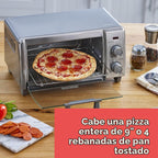 BLACK+DECKER - Horno tostador de 4 rebanadas, horno de encimera 5 en 1