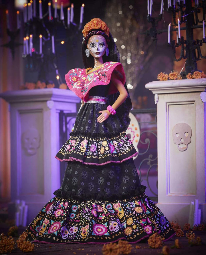 Barbie Muñeca Día De Los Muertos 2021 (11.5 pulgadas) con vestido b...