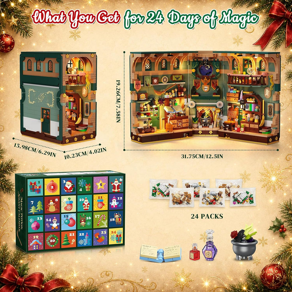 INSOON Calendario de Adviento 2026 Magic Book Nook Set de construcción con