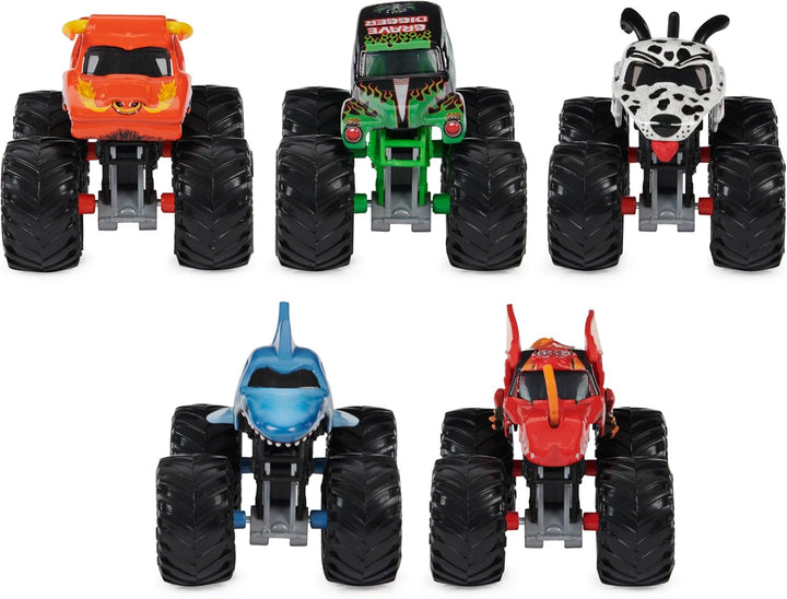 Monster Jam Paquete de 5 camiones monstruo a escala 164