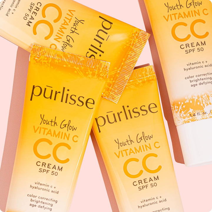 pūrlisse Youth Glow Vitamina C CC Crema con SPF 50 \u2013 Corrector...
