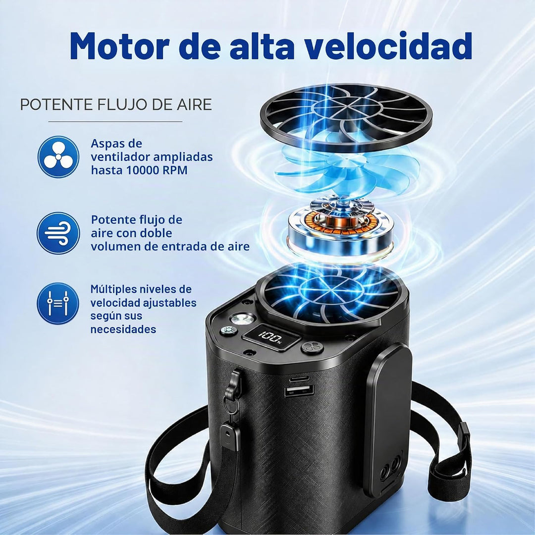 ATOPICK Ventilador de cintura con clip: ventilador portátil de 4 ve...