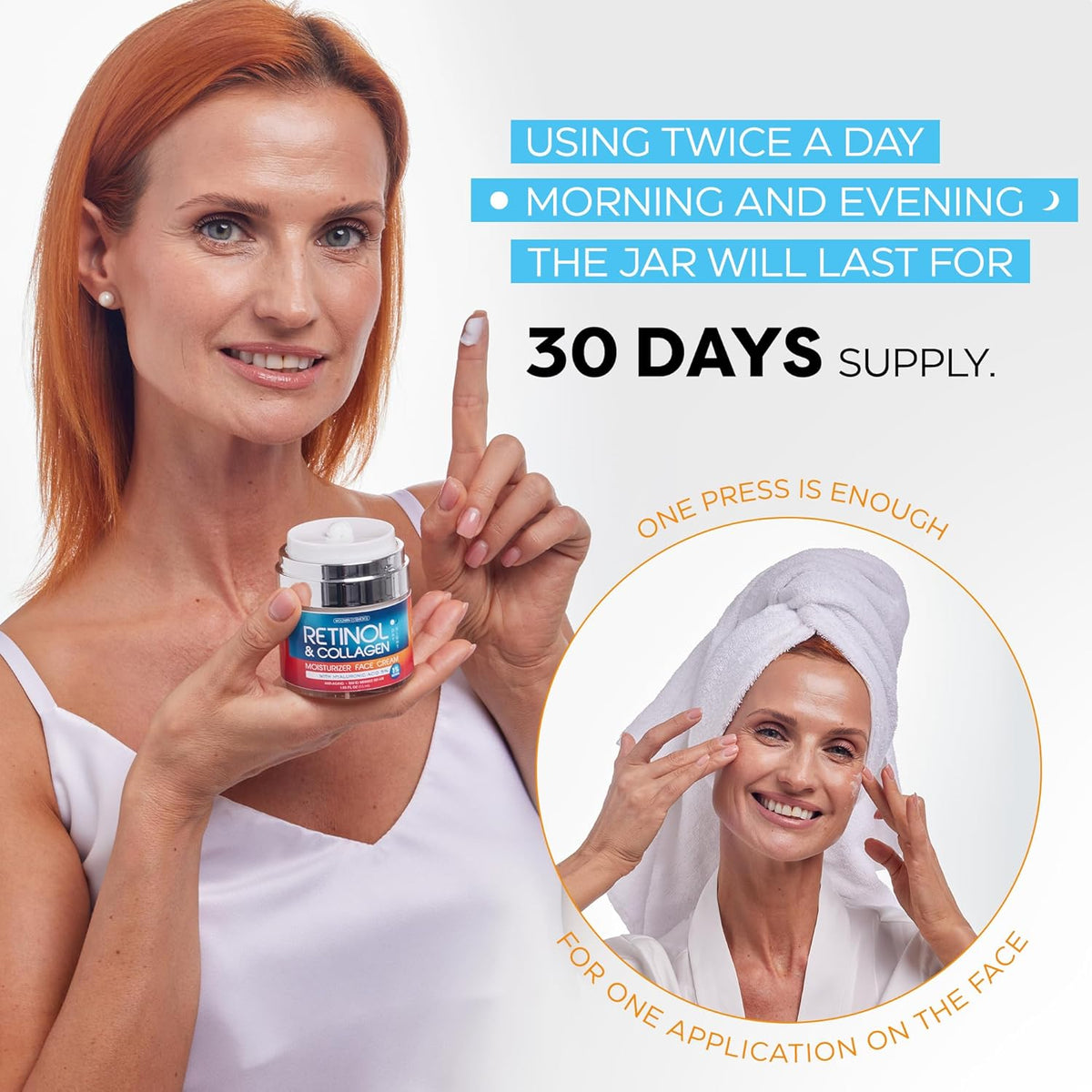 Crema de retinol para cara con ácido hialurónico \u2013 Hidratante...