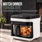 5.8QT Air Fryer | 8-en-1 Preset Cook Modes | Cook Steak, Chicken, Fish, Veggies, Fries & más | Temperature & Timer Control | blanco